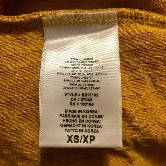 Anthropologie Eri + Ali Overture textured mock neck mustard yellow tank top, XS - Picture 8 of 10